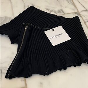 Black Ribbed Women's Skirt